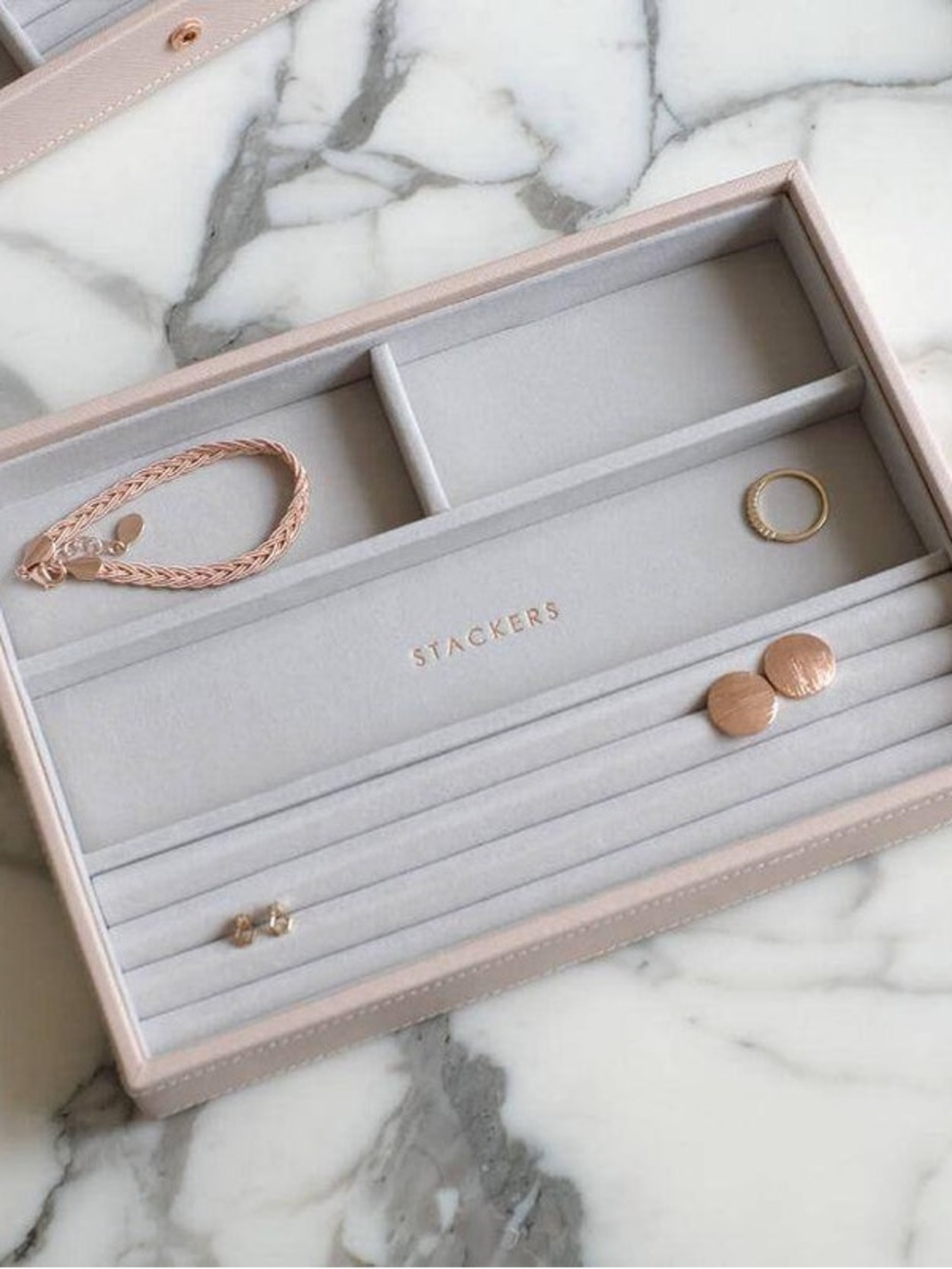 Stackers Blush Pink Jewelry Tray Organizer